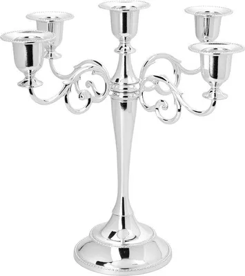 Produktbild von 5-armige Tafellicht - Edelzinken Aluminium - 27 cm