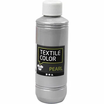 Produktbild von Textil Color Farben, silber  Perlmutt/Metallic-Effekt 250ml