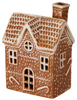 Obrázek produktu pro Perníková chaloupka LED porcelánová, vánoční dekorace, 13,6 x 9,4 x 19,6 cm