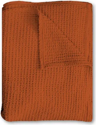 Produktbild von Baumwoll Waffelpiqué Decke petrol 75 x 120 cm
