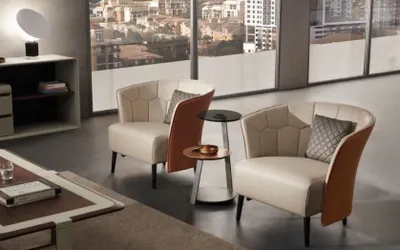 Produktbild von Sessel Club Lounge Designer Stuhl Polster Sofa 1 Sitzer Relax Fernseh Büro Möbel