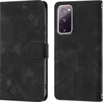 Produktbild von Hülle für Samsung Galaxy S20 FE Prägung Flip Leder Brieftasche Schutzhülle mit Ständer Schwarz