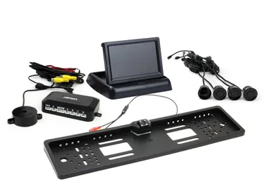 Obrázok produktu pre AMiO Asistenty parkovania TFT02 4,3” s kamerou HD-402-LED 4-senzorové, čierne