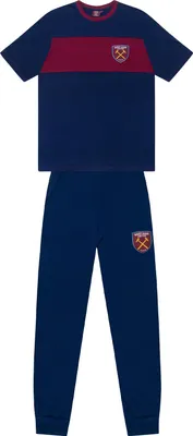 Image de West Ham United FC - Pyjama avec pantalon long pour homme GF927 (XL) (Bleu marine foncé)