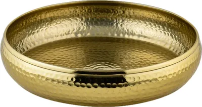 Immagine prodotto di Marrakesh ciotola rotonda per frutta ciotola moderna 34 cm rotonda | vassoio di servizio rotondo come ciotola per chiavi o decorazione estetica in soggiorno cucina | ciotola per candele Fidan oro come decorazione da tavolo decorazione da cucina