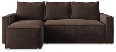Produktbild von Masseno Ecksofa POTARO LM mit Schlaffunktion L-Form, Sofa mit Bettkasten, Wohnzimmersofa, Couch, Soffa, Bettsofa, Couchgarnitur- Braun, LUMO 40