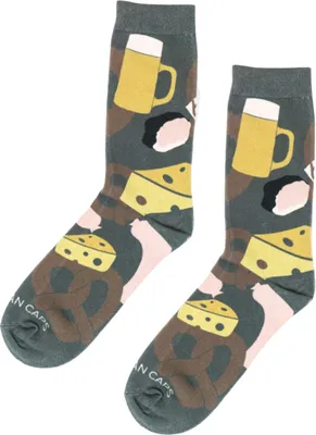 Produktbild von Bavarian Caps Uni Socken , Brotzeit - Mehrfarbig Grau, 36-40