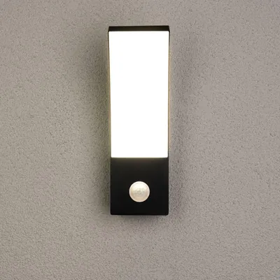 ECO-LIGHT Dodd Außenwandleuchte – Mattschwarz, Aluminium, 7,5W LED, 650 Lumen, Warmweiß (3000K), IP44