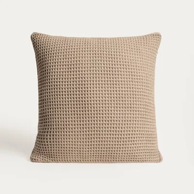 Zdjęcie produktu dla HOMLA Poszewka ARVEA taupe o waflowej fakturze 45x45 cm