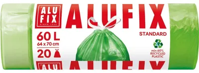 Produktbild von Alufix Müllsäcke 60L 20 Säcke mit Band 20 Säcke; MSZH60UNI
