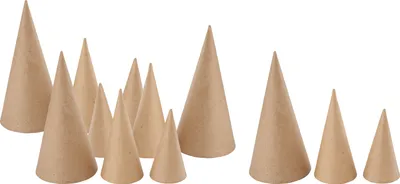 Produktbild von VBS Pappkegel, 12er-Set, H 14, 10 und 8cm