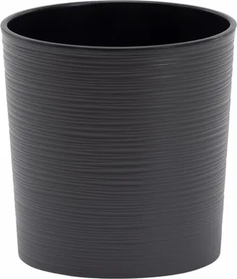 Image de SIENA GARDEN Jardinière LOCON GROOVE, anthracite aspect rainuré, Ø 30 x 30,5 cm
