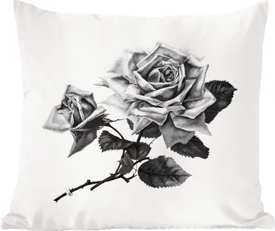 Produktbild von MuchoWow® Zierkissen Sofakissen Wohnzimmer Dekokissen 40x40 cm Vintage - Rosen - Blumen - Foto Kissen - Schlafzimmer Dekoration