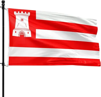 Imagen del producto de Bandera del municipio de Alkmaar, de poliéster, 90 x 150 cm, para asta de bandera