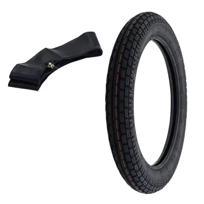 Immagine prodotto di Pneumatico per moto d'epoca Heidenau K34 + camera d'aria 3.25-18 52S TT - battistrada con scanalature a blocchi