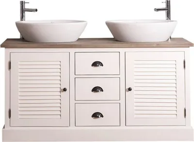 casa padrino landhausstil massivholz kiefernholz doppel waschtisch waschschrank badezimmer hotel restaurant möbel