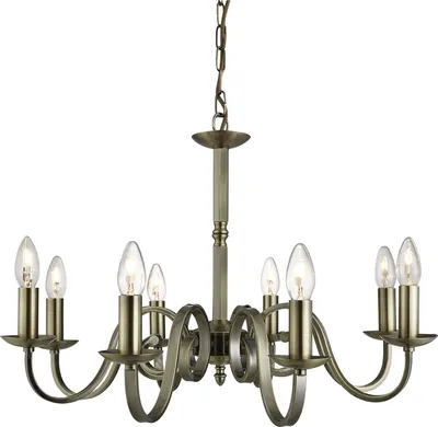 Produktbild von Richmond Zeitgenössischer Kronleuchter Stahl-Messing 8 Lichter E14