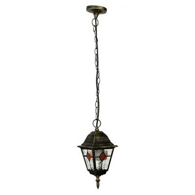 Produktbild von Rustikale Pendelleuchte "Salzburg M" Glas Tiffany Antik Gold E27 Hängelampe Esszimmer