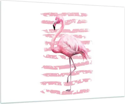 Produktbild von Bilder auf glas - Flamingo Vogel Wasser - 100x70cm - Glasbilder - Wandbilder - Kunstdruck - zum Aufhängen bereit - Wanddekoration aus Glas - Glas Bilder - Wandbild auf Glas - GAA100x70-3938