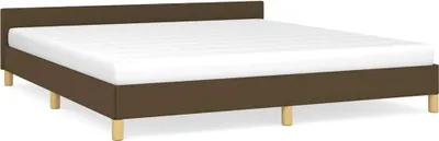 Produktbild von vidaXL Bettgestell ohne Matratze Dunkelbraun 180x200 cm Stoff