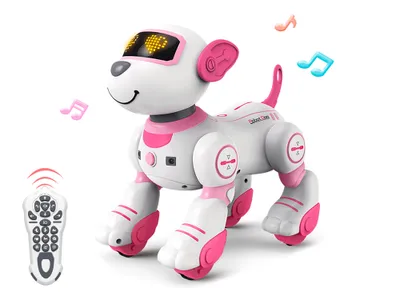 Obrázek produktu pro TechKidz, dálkově ovládaný animovaný pes se světelnými a zvukovými efekty - Roxy, bílý