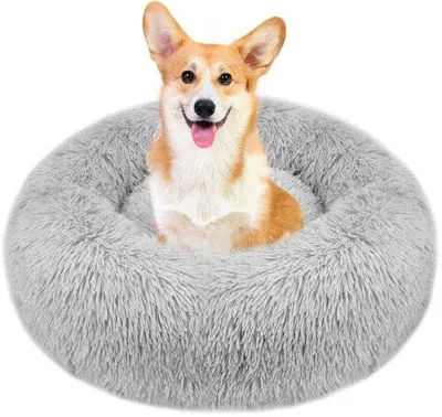 Produktbild von Weiches Hundebed Mittelgröße Waschbar Plüsch Donut
