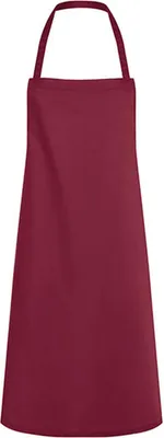 Produktbild von Karlowsky Latzschürze FARO 75 x 95 cm unisex Polyester/Baumwollmix waschecht pflegeleicht Bordeaux