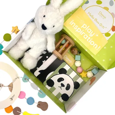 Immagine prodotto di Classic World Pastel Baby Box Primi giocattoli per 0-6 mesi