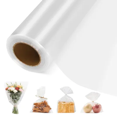 Obrázek produktu pro Průhledná dárková fólie 30 m x 80 cm - Průhledný dárkový papír na balení