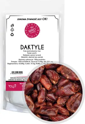 Zdjęcie produktu dla Suszone daktyle bez pestek - 1 kg