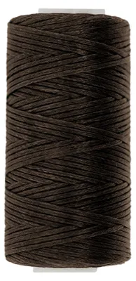 2 x 50 m Gewachste Polyesterschnur 150D 0,8 mm flach schokobraun