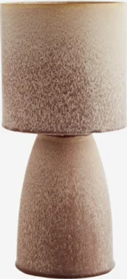 Produktbild von Steinzeug Blumentopf mit Sockel, Puderrosa/Braun, Durchmesser ca. 14 cm, Höhe 29 cm