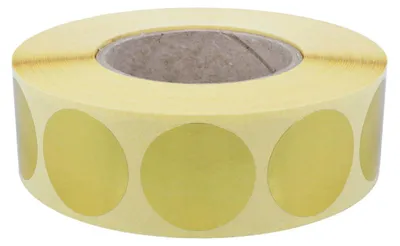 Produktbild von 1000 Thermoetiketten 20mm rund gold metallic