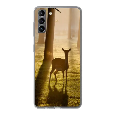 Produktbild von MuchoWow® Handyhülle Schutzhülle Hülle für Samsung Galaxy S21 Plus Hirsche - Sonne - Bäume Silikon Softcase Handy Hülle - Handy-Tasche