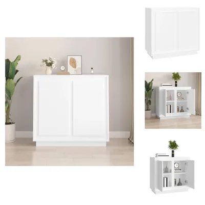 Obrázok produktu pre vidaXL Príborník biely 80x34x75 cm materiál na báze dreva - Príborníky