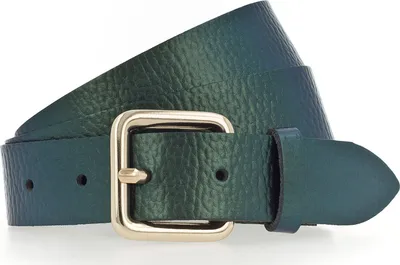Imagen del producto de Vanzetti Cuero cinturón 30mm Metallic Belt W105 Darkgreen Metallic verde oscuro
