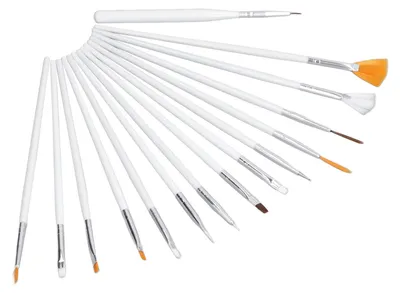 Produktbild von 15-teiliges Plätzchen-Pinsel-Set, komplettes Sortiment, weiche Borsten, bequeme Griffe, leicht zu reinigen, Fondant, Zucker, DIY-Werkzeuge