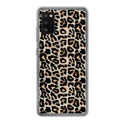 Produktbild von MuchoWow® Handyhülle Schutzhülle Hülle für Samsung Galaxy A41 Pantherdruck - Braun - Luxus Silikon Softcase Handy Hülle - Mobiltelefon