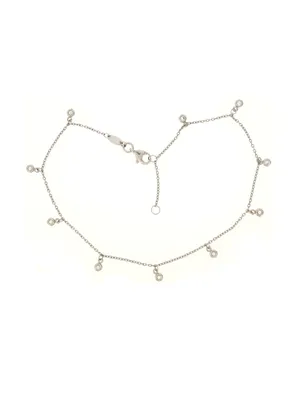 Produktbild von Miamar 45.1045 Damen Fußkettchen Silber Weiß 25 cm