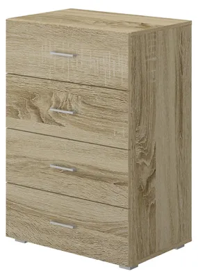 Immagine prodotto di Cassettiera 4 Cassetti 60x41x87 cm in MDF Rovere