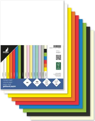 Produktbild von kangaro Multifunktionspapier DIN A4 160 g/qm sortiert 50 Blatt