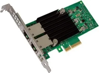 Produktbild von Intel X550T2, Eingebaut, Kabelgebunden, PCI Express, Ethernet, 10000 Mbit/s, Grün, Silber