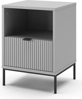 Produktbild von Nachttisch Vicco Eliza Grau 40 x 55 cm mit 1 Schublade, Model 56204