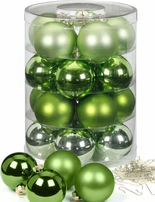 Produktbild von Weihnachtskugeln 20 Stk 6cm Sparkling Nature mit Haken
