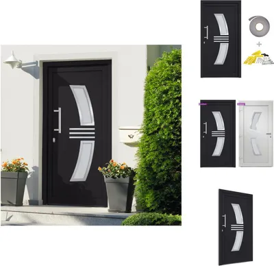 Produktbild von vidaXL Haustür Anthrazit 108x200 cm - Haustüren