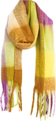 Produktbild von XXL Schal mit Karomuster - stylischer Modeschal mit Fransen 42x210 cm Motiv 4