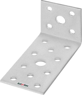 Produktbild von KOTARBAU® Winkelverbinder 40 x 80 x 40 Stahl Bauwinkel Lochplattenwinkel Möbelverbinder Verzinkt Schwerlast Holzverbinder Montagewinkel Stuhlwinkel