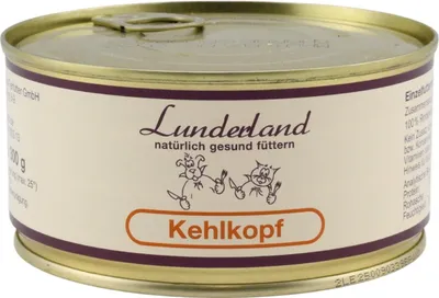 Produktbild von Lunderland-Dosenfleisch-Kehlkopf (Rind) 300g Hundefutter Nassfutter Einzelfuttermittel für Hunde und Katzen
