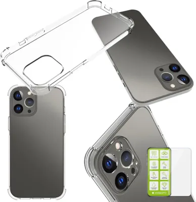 Immagine prodotto di Per Apple iPhone 13 Pro Max Custodia in silicone antiurto + vetro H9 Custodia per telefoni cellulari