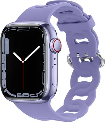 Produktbild von Strap-it Apple Watch Silikon Kettenarmband (Lila) - Große: 38 - 40 - 41mm